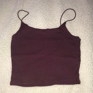 Ribbed cropped tank top